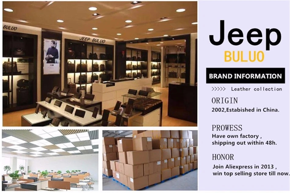 JEEP BULUO Brand Small Men Bags High Quality Leather Shoulder Crossbody Totes Clutch Handbags Business Brown Black Fashion New