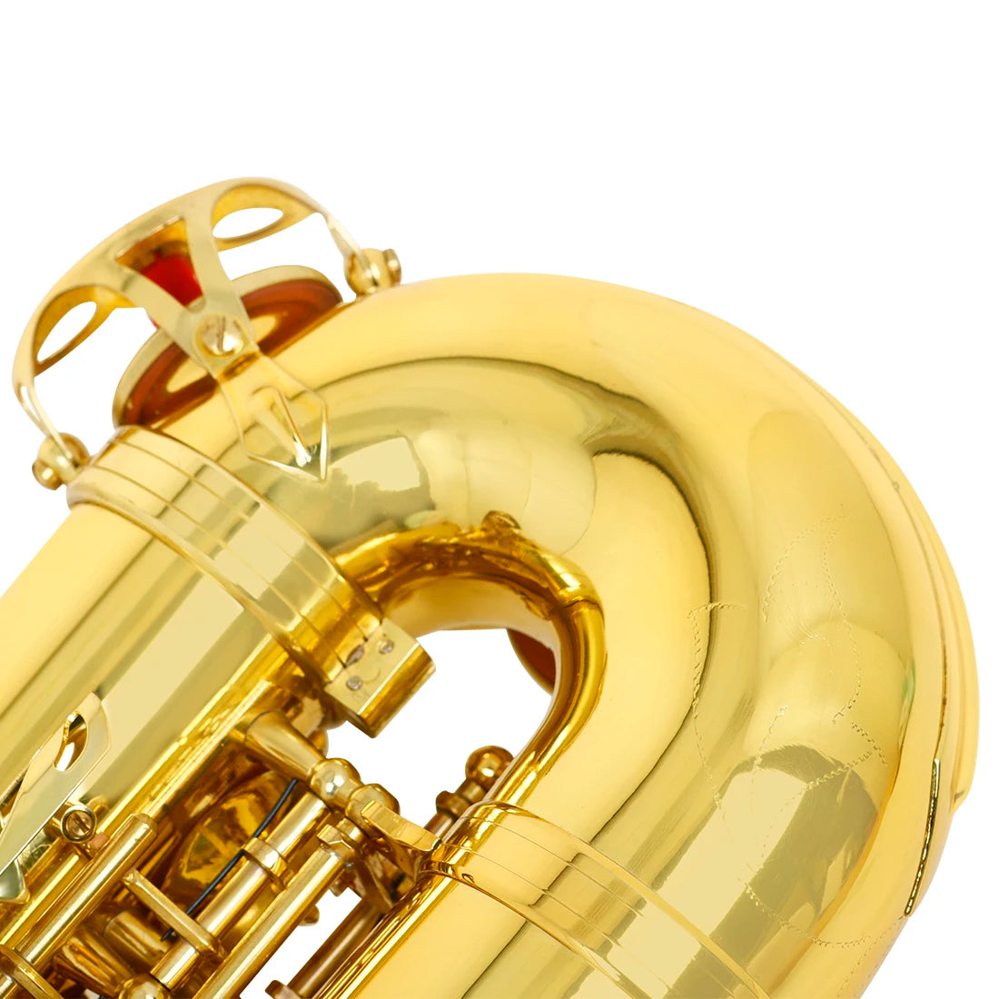 MBAT Alto Gold Saxophone Eb Brass Tube Saxophone with Gloves&Wiping Cloth Woodwind Instrument Saxophone Suitable for Playing