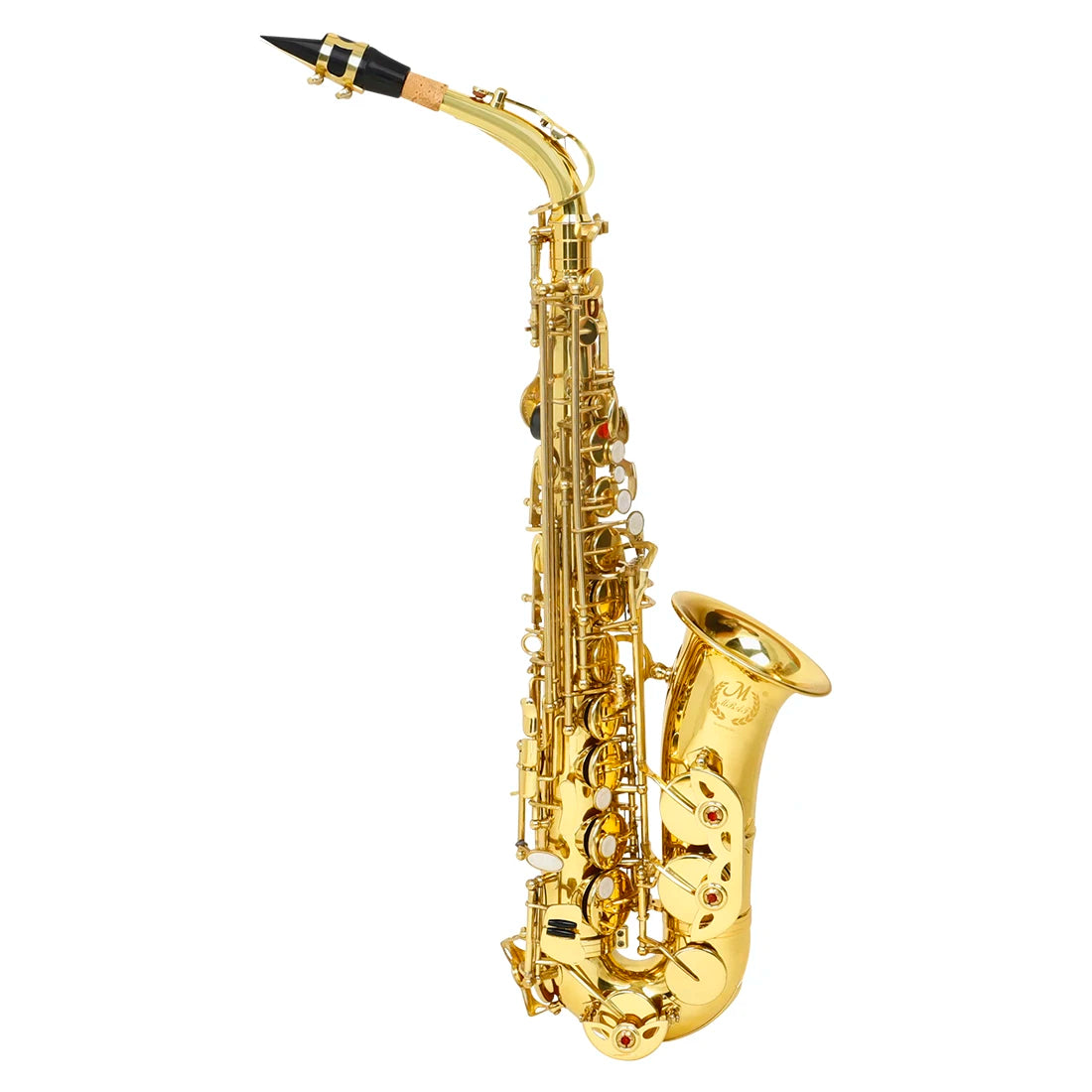 MBAT Alto Gold Saxophone Eb Brass Tube Saxophone with Gloves&Wiping Cloth Woodwind Instrument Saxophone Suitable for Playing