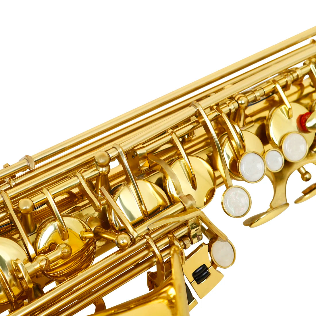MBAT Alto Gold Saxophone Eb Brass Tube Saxophone with Gloves&Wiping Cloth Woodwind Instrument Saxophone Suitable for Playing